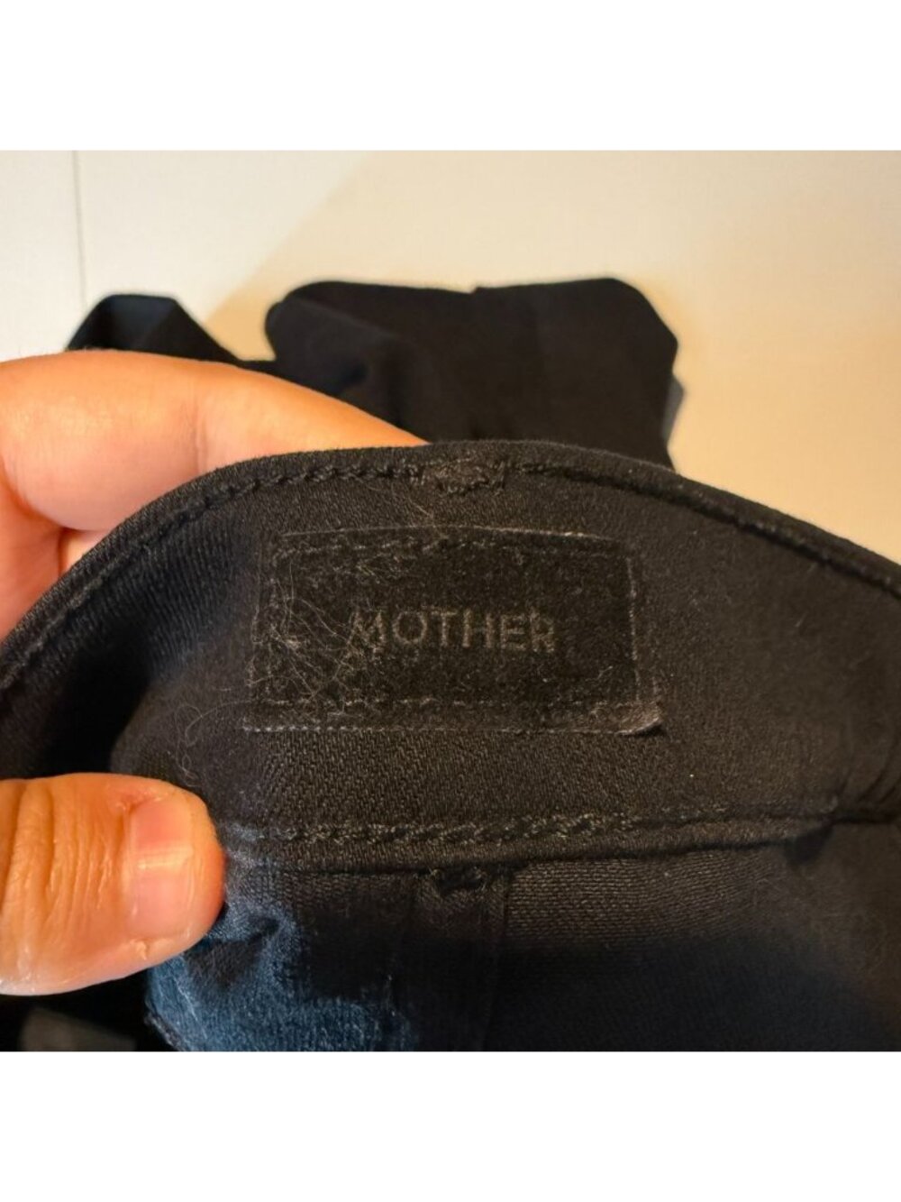 MOTHER Women 30 The Hustler Ankle Jean Fray Black Denim Flare Leg Pant High Rise - Picture 4 of 12